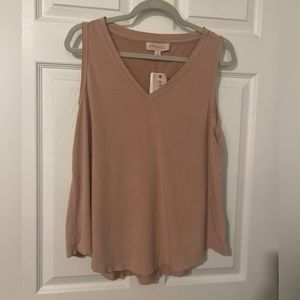 NWT Philosophy V Neck Suede Top